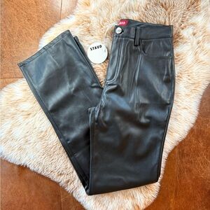 Staud Chisel Faux Leather Straight Leg Pant